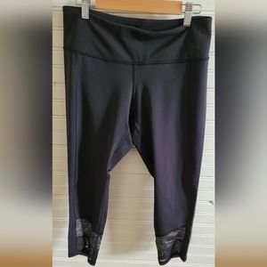 Lululemon black crop leggings-Size 8